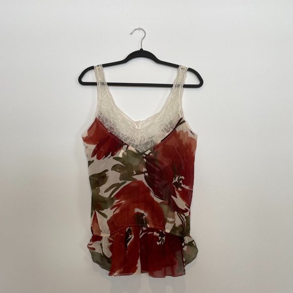 NWT Abercrombie & Fitch Floral Lace Cami Top - Picture 5 of 10
